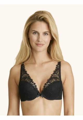 Damen Triangel-BH mit Push-Up-Effekt, High Apex Wish SIMONE PÉRÈLE Damen Triangel-BH Mit Push-Up-Effekt, High Apex Wish Black -Sloggi Shop unnamed file 455