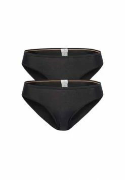 Erlich Damen Rio-Slip, 2er-Pack Lotte Schwarz