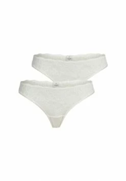 Erlich Damen String Aus Spitze, 2er-Pack Emilia Ecru