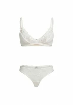 Erlich Damen BH Mit Spitze & Spitzenstring Im Set Emilia Ecru