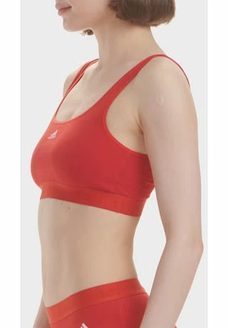 Adidas Bustier, Bügellos, Logo-Print, Für Damen 500 ROT 8 Adidas Bustier, Bügellos, Logo-Print, Für Damen 500 ROT – Bild 8