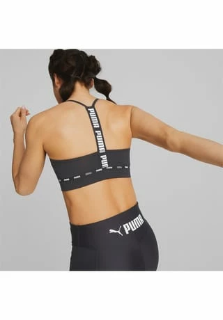 PUMA® Low Impact Bustier, Logo, Für Damen 001 BLACK 2 PUMA® Low Impact Bustier, Logo, Für Damen 001 BLACK – Bild 2