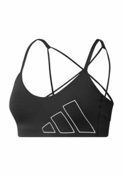 Adidas Sport-BH "Aeroreact Training", Herausnehmbare Polster, Logo-Print, Für Damen BLACK/ WHITE