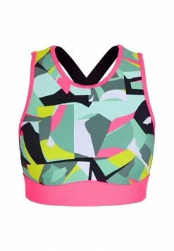 CHIEMSEE Sportbustier Mit Trendstarken Allovermuster Light Green/ Yellow